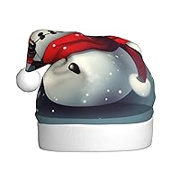Christmas Hat,Santa Hat,Xmas Holiday Hat,Unisex Santa Hat for Christmas New Year Party-Christmas Tree and Red Ball