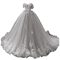 Women's Lace Appliqued Quinceanera Dresses Sweetheart Off The Shoulder Ball Gown Sweet 16 Dresses Prom Gown