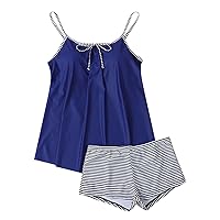 Deals of The Day Clearance Prime, Bathing Suits for Women, Bikini Suit, Womens Sexy Slim Fit Patchwork Stripes Sling Split Tankini Plus Size Swimsuit (Two Piece) (XL, Blue)