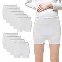 Knit Disposable Underwear for Postpartum [10 Pack], High Waist Disposable Post C-Section Recovery Maternity Panties for Women