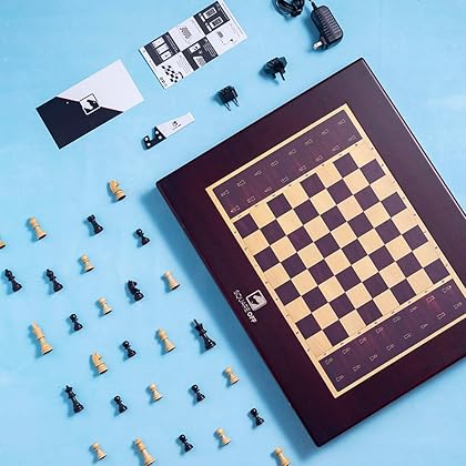 Square Off Grand Kingdom Set | Automated Chessboard for Adults & Kids | World's Smartest Electronic Chess Board | Magnetic Wooden Chess Sets with Self Moving Pieces