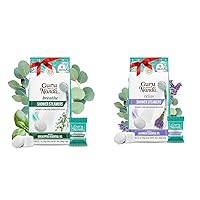 GuruNanda Breathe (Pack of 10) and Relax (Pack of 10) Shower Steamer Tablets with Eucalyptus, Lavender, and Basil Oils