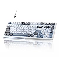 KEMOVE K98SE Mechanical Gaming Keyboard, 98 Keys LED Backlit Programmable Keyboard, 96% Wired Computer Keyboard with Double Sound Dampening Foam, Pre-lubed Brown Switch