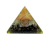 Extra Large Black Tourmaline Salenite Stone Orgonite Pyramid Healing Crystal 65-75MM