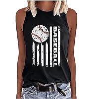 Womens Baseball Tank Tops Thankful Mother Sleeveless T-Shirts Summer Casual Loose Fit Cute Shirts Mom Gift Tank Blouses