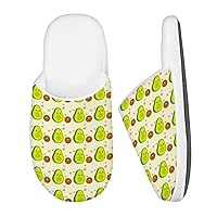 Cute Avocado and Stone Memory Foam Slippers - Kawaii Slippers - Food Memory Foam Slippers