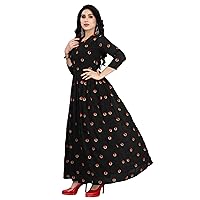 Jessica-Stuff Women Embroidered Georgette Blend Stitched Anarkali Gown Wedding Dress (17032)