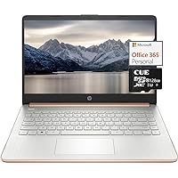 HP Newest 14 Ultra Light Laptop for Students, Quad-Core Intel N4120, 8GB RAM, 192GB Storage(64GB eMMC+128GB SD Card), with 1 Year Office 365 Included, WiFi, Webcam, HDMI, USB-C, Win 11