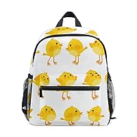 My Daily Kids Backpack Cartoon Doodle Yellow Chick Nursery Bags for Preschool Children