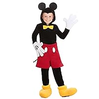 Disney's Deluxe Mickey Mouse Costume for Boys, Mouse in Red Shorts Halloween Outfit, Cartoon Character Dress-up