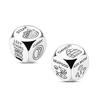 2 Pcs Birthday Date Night Idea Gifts for Girlfriend Wife from from Husband Boyfriend Christmas Wedding Engagement Anniversary Valentines Day Gifts Food Decision Dice for Her Him Friends Sister Women