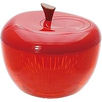 Keystone GHAPSSRD Plastic Apple Salad Spinner, Red, Size: Approx. φ8.1 inches (20.5 cm), H 0.7 inches (18 cm)