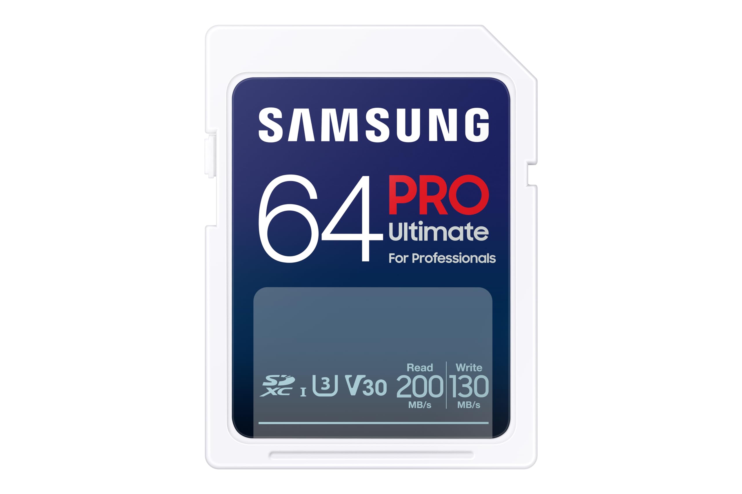 SAMSUNG PRO Ultimate Full Size 64GB SDXC Memory Card, Up to 200 MB/s, 4K UHD, UHS-I, C10, U3, V30, A2 for DSLR, Mirrorless Cameras, PCs, MB-SY64S/AM