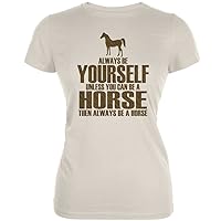 Always Be Yourself Horse Black Juniors Soft T-Shirt