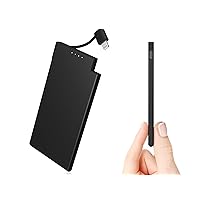 Auskang Portable Charger for iPhone (Not for iPhone 15 Series) with Built in Lightning Cable 5000mAh Slim Power Bank Compatible with iPhone 14/13/12/11/X/8/7/6/5 SE Series Thin Battery Pack