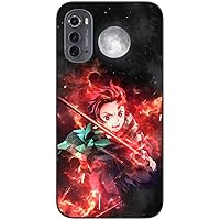 Compatible with Moto Edge 2022 with Tanjiro Anime 550 Poster Case Slim Shockproof TPU Rubber Protective Cover Phone Case