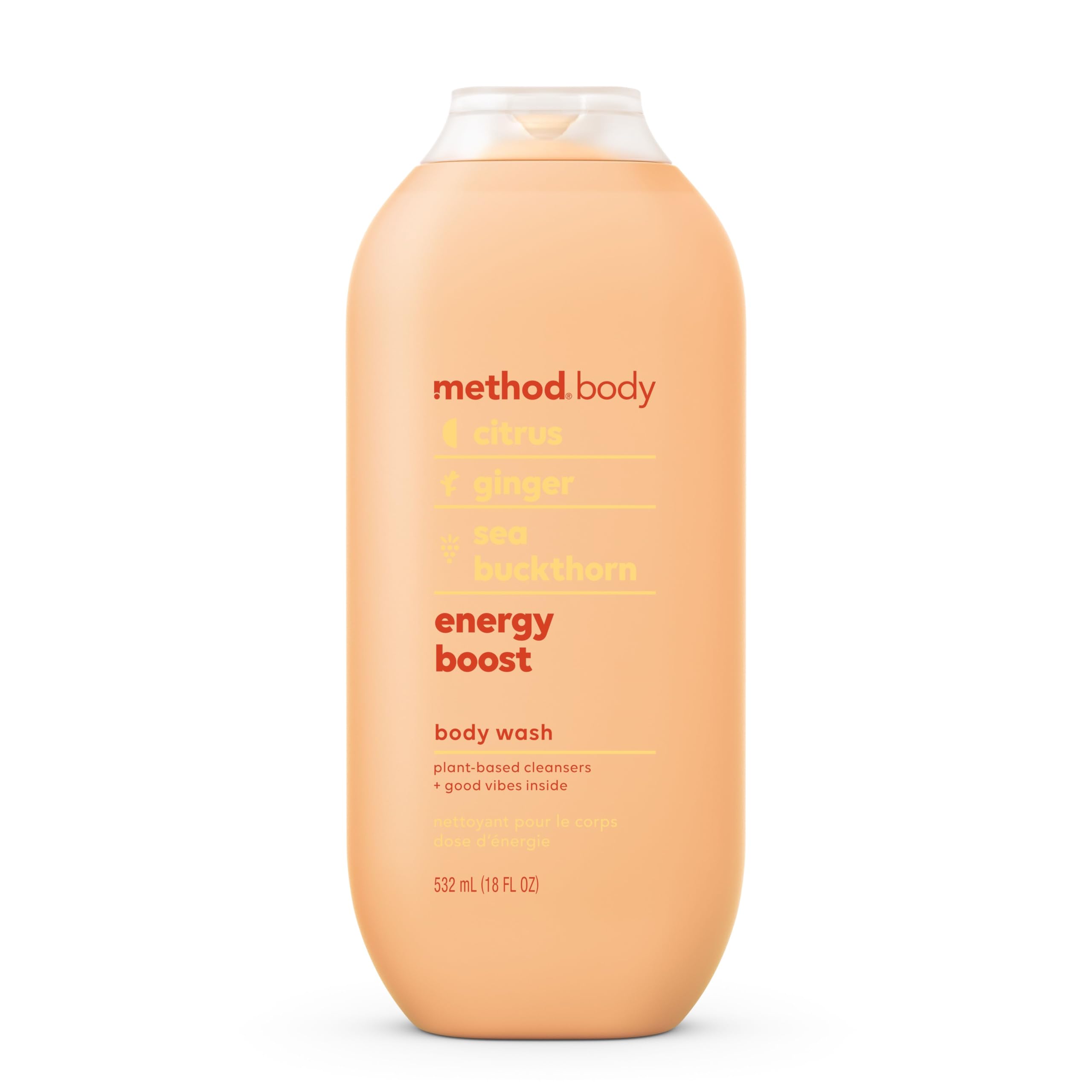 Method Body Wash, Energy Boost, Paraben and Phthalate Free, 18 oz (Pack of 1)