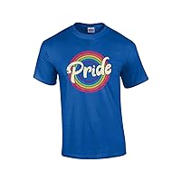 Gay Pride Vintage Retro Rainbow Unisex LGBTQ Short Sleeve T-Shirt Graphic Tee