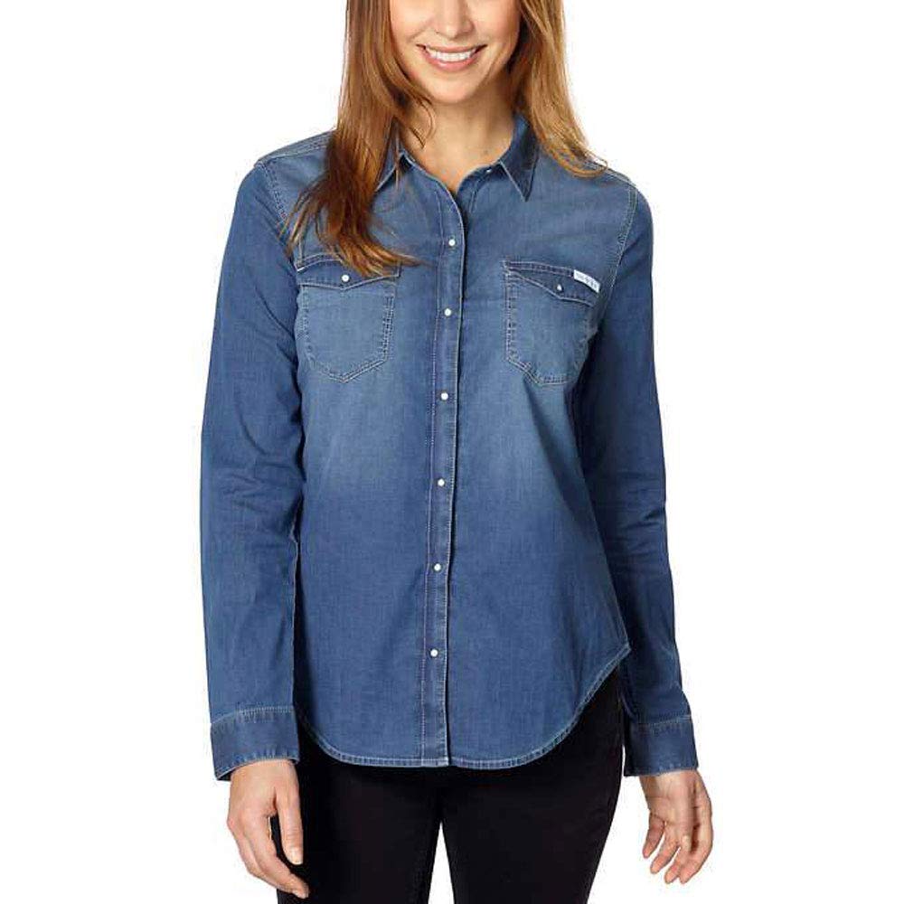Mua Calvin Klein Jeans Women's Women's Long Sleeve Denim Button Down Shirt  trên Amazon Mỹ chính hãng 2023 | Fado