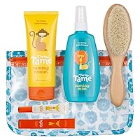 T is for Tame – 4 in 1 Hair Taming Bundle ,- Taming Cream, Taming Wand, Taming Mist, Soft Brush - All Product are for Frizz, Static, Bedhead & More, All-Natural, Not Stiff, Sticky, or Greasy