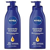 NIVEA Essentially Enriched Body Lotion,Dry to Very Dry Skin, 16.9 Fl Oz, Package may vary (Pack of 2)