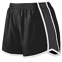Augusta Sportswear Girls/Ladies Micropoly Striped Shorts w/Wicking Liner Comfort & Performance (11 Colors)