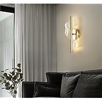 LED Wall Lamp Indoor Lighting Living Room Bedroom Bedside Wall Lights for Home Decor AC90V-260V LED Wall Sconce Light 1Pcs (Color : Gold, Size : 3 Light Colors)
