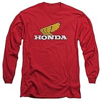 Honda Yellow Wing Logo Unisex Adult Long-Sleeve T Shirt for Men and Women
