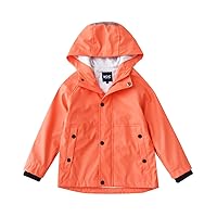 M2C Boys Girls Cotton Lined Waterproof Rain Jacket Hooded Windproof Raincoat