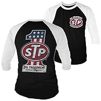 STP Officially Licensed American No. 1 Baseball 3/4 Sleeve T-Shirt (White-Black)