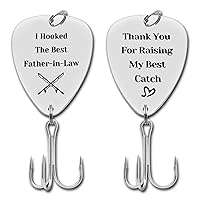 Father in Law Jewelry Father's Day Gift Fishing Lure Father of the Groom Fishing Hooks Gift from Bride Father of the Bride Gift from Groom Birthday Gift for Future Father in Law Fisherman Gift