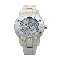 Gallucci Ladies Fashion Quartz Wrist Watch with Crystal on Bezel, Color Aluminium Case and Band