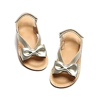 Felix & Flora Toddler Girl Sandals - Flower Girl Dress Shoes Open Toe Little Kid Summer Flats