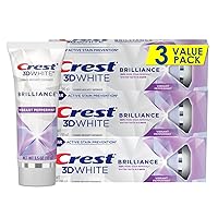 Crest 3D White Brilliance Teeth Whitening Toothpaste, Vibrant Peppermint, 3.5 Ounce (Pack of 3)
