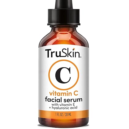 TruSkin Vitamin C Serum for Face – Anti Aging Face Serum with Vitamin C, Hyaluronic Acid, Vitamin E – Brightening Serum for Dark Spots, Even Skin Tone, Eye Area, Fine Lines & Wrinkles, 1 Fl Oz