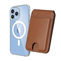 SaharaCase iPhone 15 Pro Max Kit Bundle - Hybrid-Flex Series Case with Magnetic Wallet Case - Brown