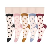 Women Sheer Socks Cute Girls Lace Mesh See Through Ankle Socks Summer Transparent Crew Socks Nylon Dress Socks Gifts