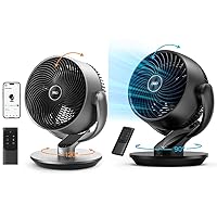 Dreo Smart Fans for Bedroom, 11 Inch, 25dB Quiet DC Room Fan with Remote, 120°+90° Oscillating Fan & Table Fans for Home Bedroom, 9 Inch Quiet Oscillating Floor Fan with Remote, Air Circulator Fan