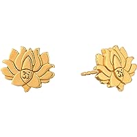 Alex and Ani PC14SPE04G Women's Post Earrings Lotus Peace Petals, 14kt Gold Filled, One Size