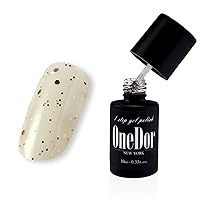 Onedor® One Step Gel Polish UV Led Cured Required Soak Off Nail Polish No Base or Top Coat Nail Need (20-gold Hexagon Glitter)