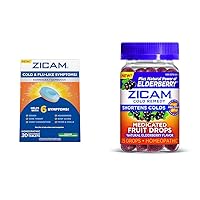 Zicam Cold & Flu 20 Tablets 25 Elderberry Drops Cold Shortening Bundle