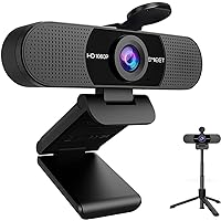 C960 Webcam with Tripod, 1080p with Microphone, Adjustable Height Mini Tripod, C960 Web Camera with Privacy Cover, Plug & Play Webcam with Stand for Zoom/Skype/YouTube/FaceTime