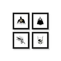 Gallery Pops DC Comics Batman - Dark Knight Ink Wall Art Bundle (4-Pack) Wall Poster, 12