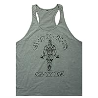 Men's Bodybuilding Fitness Stringer Workout Muscle Vest Gym Tank Tops Grey XXL