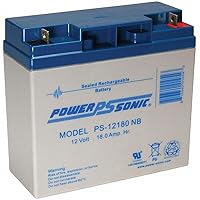 Power Sonic PS12180NB 12v 18ah Rechargeable Sla Battery Nb Terminals