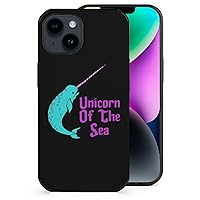 Unicorn of The Sea Narwhal Mobile Phone Case Microfiber Protective Cases Shockproof Cell Phone Cover Compatible with iPhone 14