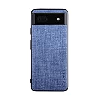Personalized Fabric Business Phone Case Back Cover for Google Pixel 7 6 5 4 Pro XL 6A 5A 4A 4G 5G Shell, Precise Hole Lens Protection(Pixel 6 Pro,Blue)
