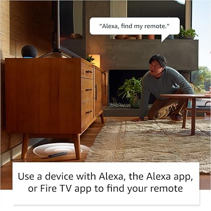 Amazon Alexa Voice Remote Pro, includes remote finder, TV controls, backlit buttons, requires compatible Fire TV device