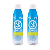 Surface Dry Touch Spray Sunscreen - Lightweight & Water Resistant Sunscreen Spray with Broad Spectrum UVA/UVB Protection - Cruelty & Paraben Free, Reef Safe Sunblock Spray - SPF 50, 6oz, 2 Count