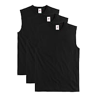 Hanes Men's Essentials Midweight T Pack, Cotton Muscle Tank Shirts, 3-Pack